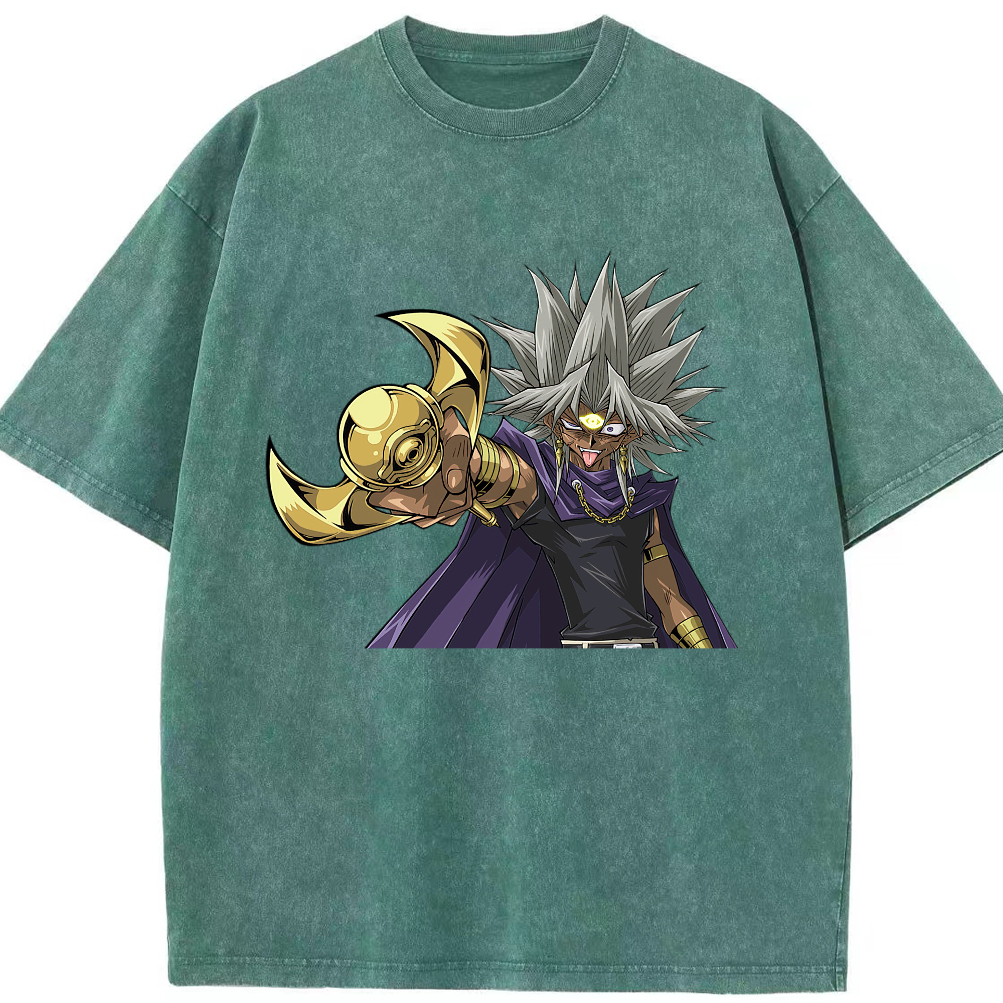 （画像用） 遊☆戯☆王 Yu-Gi-Oh! 綿100% ヴィンテージ風 半袖Tシャツ（フロントプリント）